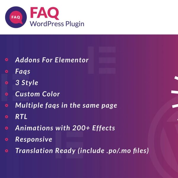 Faq for Elementor WordPress Plugin