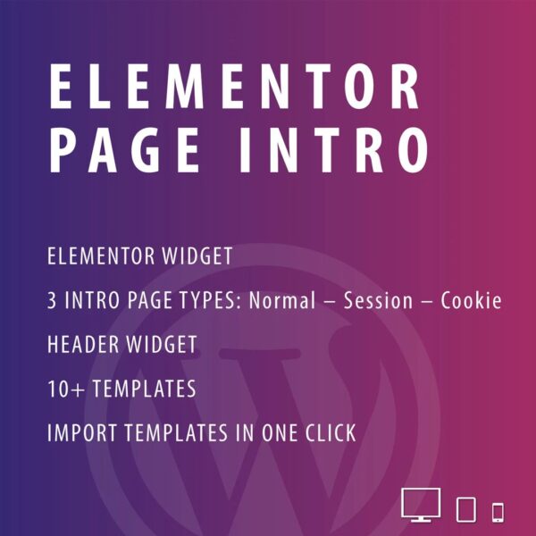 Page Intro for Elementor WordPress Plugin